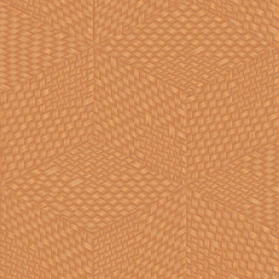 Afbeelding van Dutch Wallcoverings Exclusive Threads Cube Stitch Orang TP422957