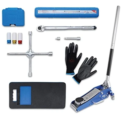 Afbeelding van Kit pneus pour changement de roues avec cric rouleur 1,5 t 10 pièces