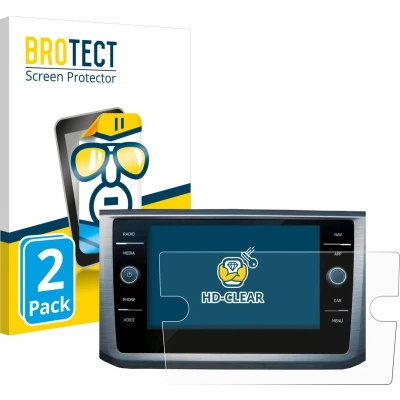 Afbeelding van BROTECT Screenprotector voor Volkswagen Passat B8 Discover Media 8&quot; Folie Beschermfolie transparant (2 Stuks)