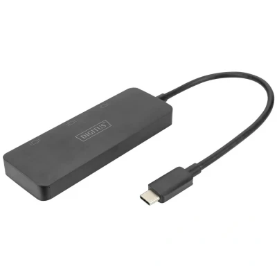 Afbeelding van Digitus DS 45333 HDMI / USB C Adapter [1x 3x bus] Zwart Zonder laadbus, 4K UHD