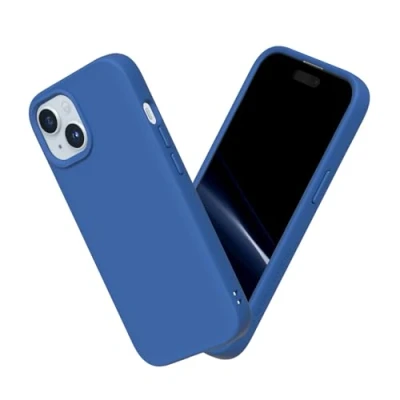 Afbeelding van RHINOSHIELD Hoesje compatibel met [iPhone 15 Plus] SolidSuit dunne hoes schokabsorberende technologie en premium matte afwerking kobaltblauw