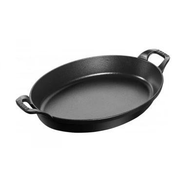 Afbeelding van Staub Stapelbaar Bord , Ovaal 37 Cm Zwart