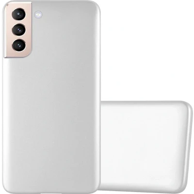 Afbeelding van Cadorabo Hoesje geschikt voor Samsung Galaxy S21 PLUS in METALLIC ZILVER Beschermhoes gemaakt van flexibel TPU silicone Case Cover