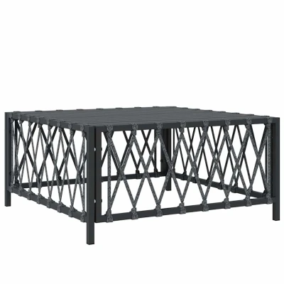Afbeelding van Tuintafel 70x70x34 cm geweven stof antracietkleurig