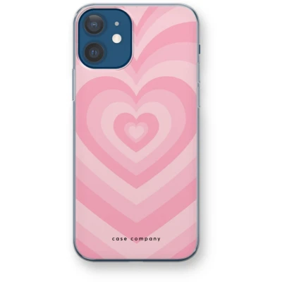 Afbeelding van Case Company® hoesje geschikt voor iPhone 12 Hart Roos Soft Cover Telefoonhoesje Bescherming aan alle Kanten en Schermrand