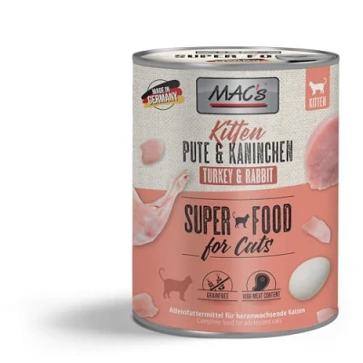 Afbeelding van MAC&#039;s Kittenblik 6x800g Kalkoen &amp; Konijn