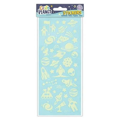 Image de Craft Planet Autocollants phosphorescents, espace extérieur