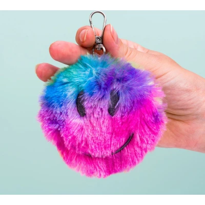 Afbeelding van Knuffel Sleutelhanger Regenboog Smiley