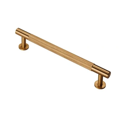 Afbeelding van Fingertip Designs Handgreep &quot;Knurled&quot; 160mm Satijn messing