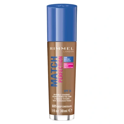 Afbeelding van Rimmel London Match Perfection Foundation 605 Deep Chocolate