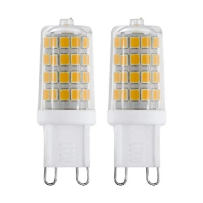 Afbeelding van EGLO 2 x G9 LED pen fitting lamp pin socket 3 Watt (komt overeen met 30 Watt) 320 lumen warm wit 3000 Kelvin Ø 1,6 cm