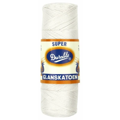 Afbeelding van Durable Glanskatoen wit 2 Stuks a 100 Gram Geschikt voor Brei en Haaknaalden nummer 2.5 3.0