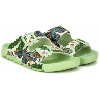 Afbeelding van GOBY Lovely Green Slipper Handgemaakt Premium Kwaliteit Maat 36