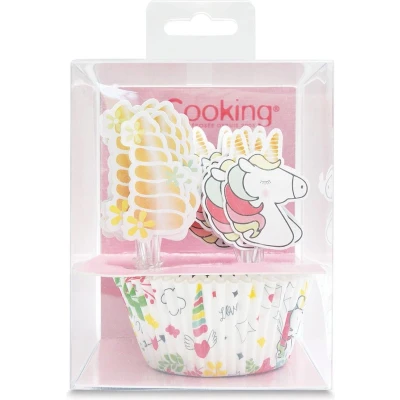 Afbeelding van ScrapCooking Baking Cups &amp; Toppers Eenhoorn Set/24