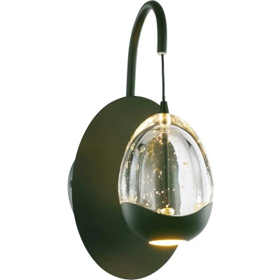 Afbeelding van Highlight Wandlamp Clear Egg 1 lichts helder zwart
