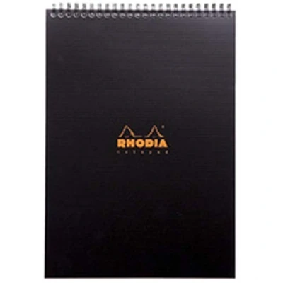 Afbeelding van Rhodia Classic notitieblok A4 Ruitjes bedrukt &amp; zwarte kaft