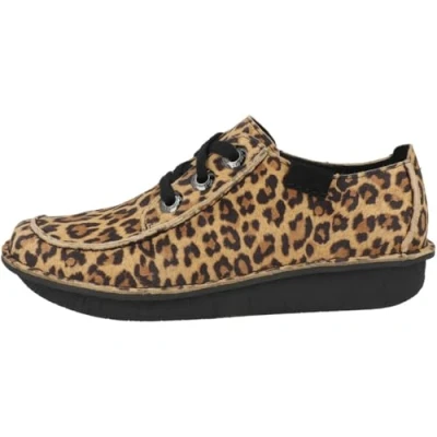 Afbeelding van Clarks Funny Dream Oxford stof voor dames, Zweden luipaardprint
