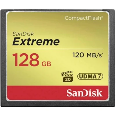 Afbeelding van Sandisk Cf Extreme 128Gb 120Mb/S Read 85Mb/S Write