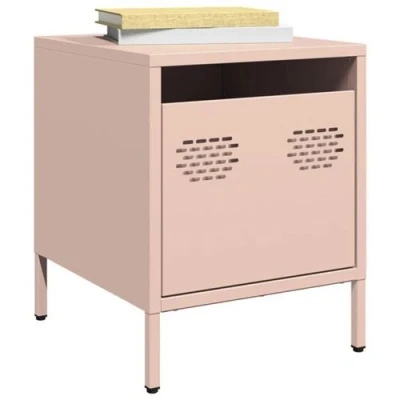 Afbeelding van Nachtkastjes 2 st 35x39x43,5 cm staal roze