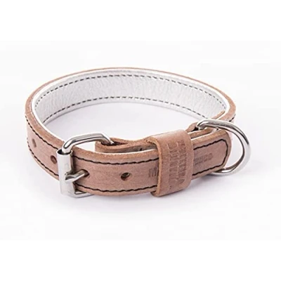 Afbeelding van Martin Sellier Halsband Hond Dakota Leer Zalmkleurig
