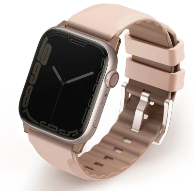 Afbeelding van Uniq Armband Apple Watch 38/40/41 Mm Linus Airosoft Silicone Strap Roze (uniq 41mm linuspnk)