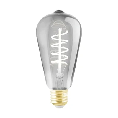 Afbeelding van EGLO LED Lamp E27 Ø 6,4 cm ST64 Smoke 2000K Dimbaar