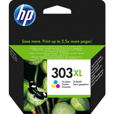 Afbeelding van HP 303XL (T6N03AE) Inktcartridge 3 kleuren Hoge capaciteit