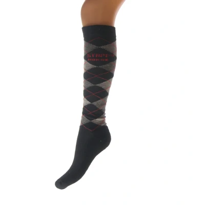Afbeelding van Stapp Horse Kniekous Ruit Lurex Zwart Ruiterkleding 35 38