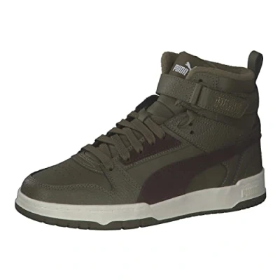Afbeelding van Puma RBD GAME WTR JR Sneakers hoog voor kinderen, Maat: 37.5, Olive/dark chocolate Leer en imitatieleer