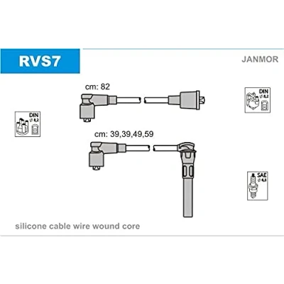Afbeelding van JANMOR RVS7 Bougiekabelset