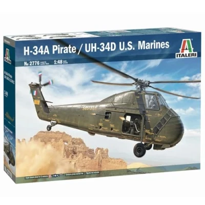 Afbeelding van 1:48 Italeri 2776 H 34A Pirate / UH 34D U.S. Marines Plastic Modelbouwpakket