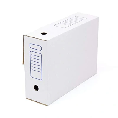 Afbeelding van ONLY BOXES, Set van 20 archiefdozen, automatische montage, 38,7 x 11,5 28 cm, folioformaat, 115 mm rug, stuks, wit