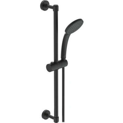 Afbeelding van Ideal Standard Silk Black glijstang 600mm. handdouche 1 functie mat