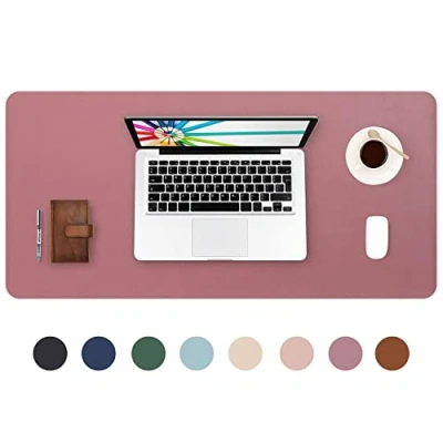 Afbeelding van DOBAOJIA Bureauonderlegger, XXL, bureaumat, toetsenbord en muismat, laptop mat, schrijfpad, voor kantoor/huis/gaming, PU waterdicht + Zweden, antislip, 80 x 40 cm
