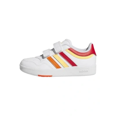 Afbeelding van adidas HOOPS 4.0 SHOES schoenen, uniseks, kinderen, Ftwr Wit/Better Scarlet/Flash Oranje, 35 EU