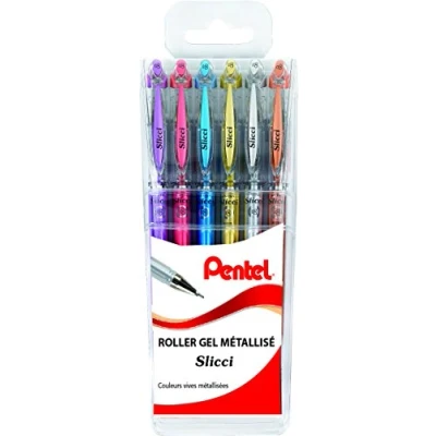 Afbeelding van Pentel Slicci BG208/6 metallic gel inlineskates 0,8 mm, 6 stuks