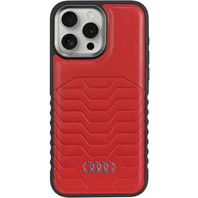 Afbeelding van Audi Synthetic Leather MagSafe iPhone 14 Pro Max red hardcase AU TPUPCMIP14PM GT/D3 RD