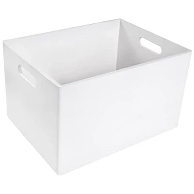 Afbeelding van Creative Deco XXL Grote Houten Doos Kist Wit 39 x 29 23 cm met Handgrepen Kerst, Kerstmis Cadeau