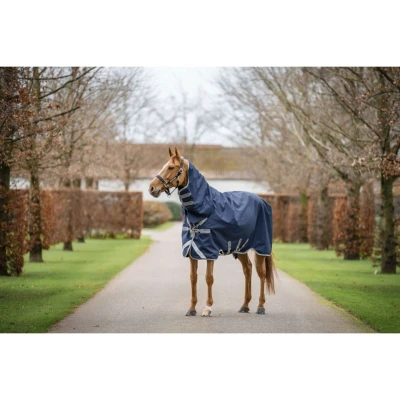 Afbeelding van Amigo Turnout Rug Integrated 1200D 150g Navy/Titanium Grey/Silver 125/175 Agradi.be