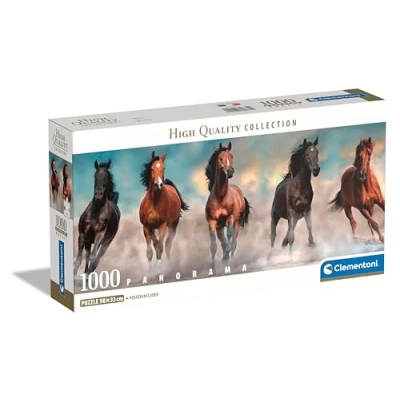 Afbeelding van Clementoni Puzzel 1000 Stukjes Panorama Compacte doos Paarden Voor Volwassenen