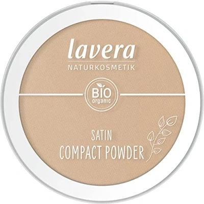 Afbeelding van lavera Satin Compact Powder Gebruind 03 Nude Biologische amandelolie en biologisch rijstpoeder Veganistisch Ontroebelend Langdurig Fluweelachtige textuur (1 x 9,5 g)