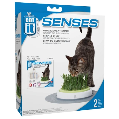 Afbeelding van Catit Senses Grass Garden Navulling Kattenspeelgoed 2 stuks