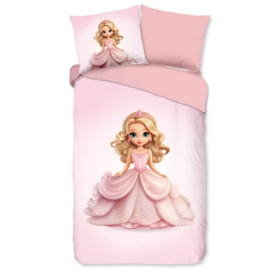 Afbeelding van Pure Kinderdekbedovertrek &quot;Prinses&quot; Roze (140x200/220 cm) Microfiber