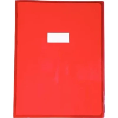 Afbeelding van Clairefontaine Ref 73403C Calligraphe PVC Oefenboek Beschermer Cover A4+ (240 x 320 mm) in maat, etikethouder voor gemakkelijke identificatie transparante rode kleur
