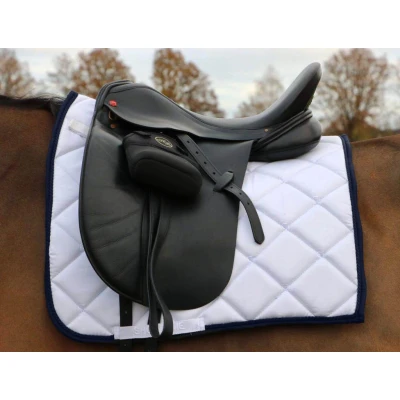Image de HB Tapis de Selle Showtime Dressage blanc/marine Full