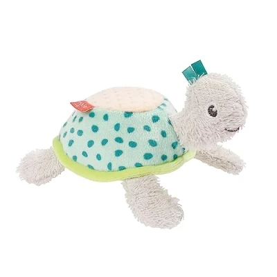 Afbeelding van Fehn Schildpad badspons, badspeelgoed voor baby&#039;s, van stof badplezier, baby&#039;s en peuters vanaf 0 maanden