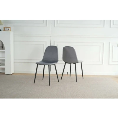 Afbeelding van Lina® Napoli Eetkamerstoel Grijs Velvet