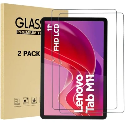 Afbeelding van Procase 2 x gehard glas voor Lenovo Tab M11 2024 11 inch, displaybeschermfolie inch 2024, krasbestendig, glazen schermbeschermer, helder