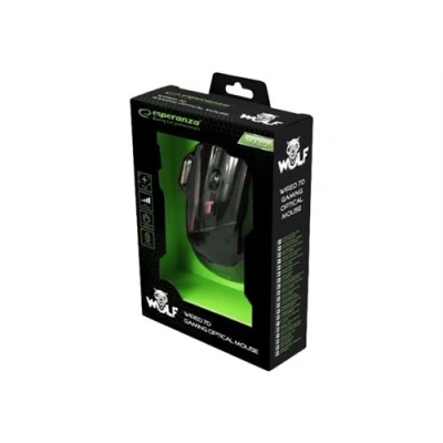 Image de Esperanza MX201 WOLF Souris pour droitiers optique 7 boutons filaire USB rouge