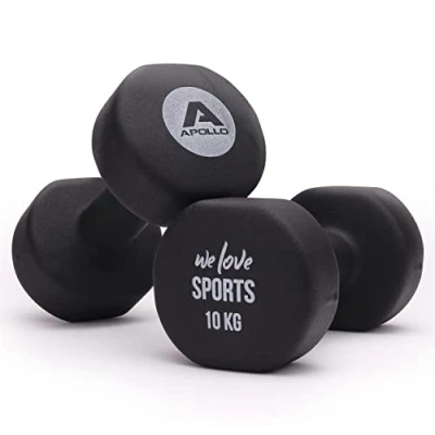 Afbeelding van Apollo Halterset Fitnesshalters 2x 10kg Dumbbells voor Vrouwen &amp; Mannen Dumbbell Weights Gewichten